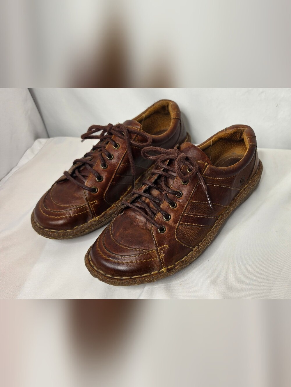 Born Womens Melissa Brown Leather Oxford Lace Up Shoes Size 7M EU38 Handcrafted